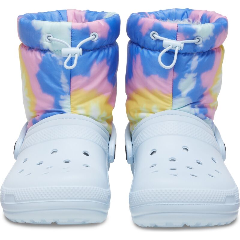 Crocs™ Classic Lined Neo Puff Tie Dye Boot Mineral Blue