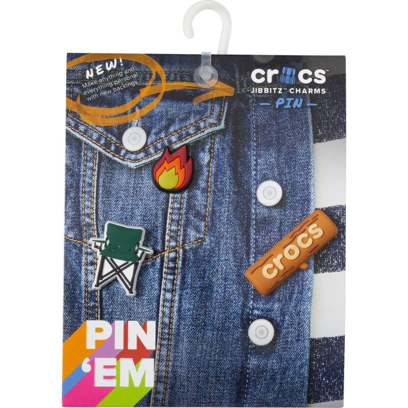 Crocs™ Jibbitz Gone Camping Pin Backer 3-Pack 