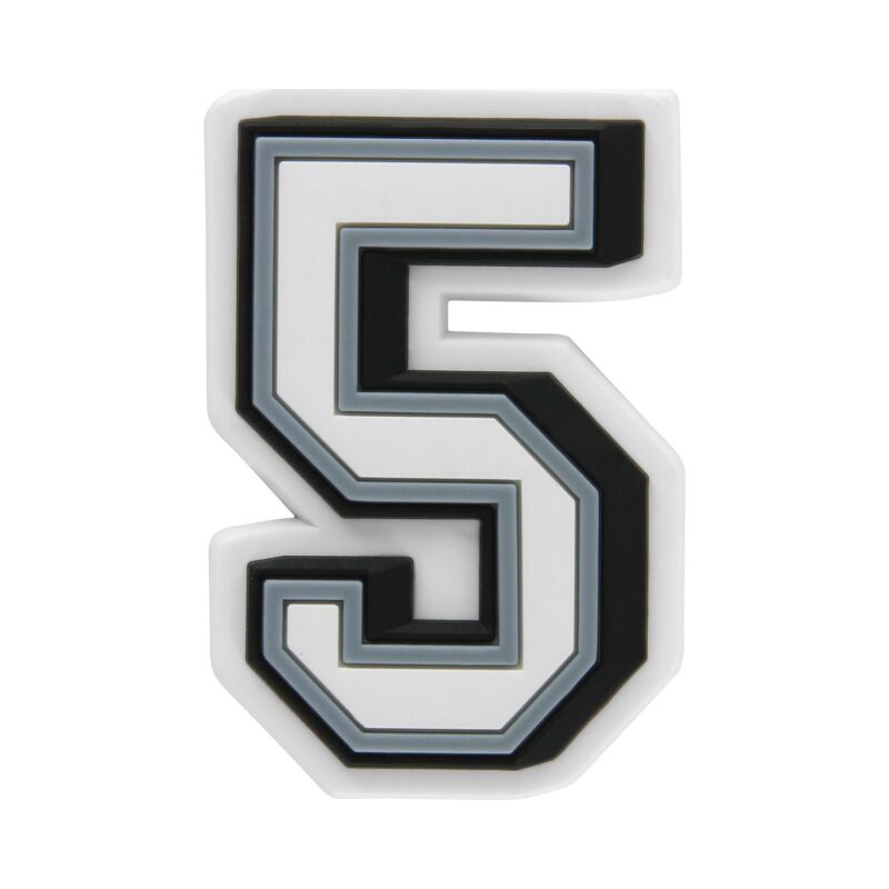 Crocs™ Jibbitz B&W Number 5 