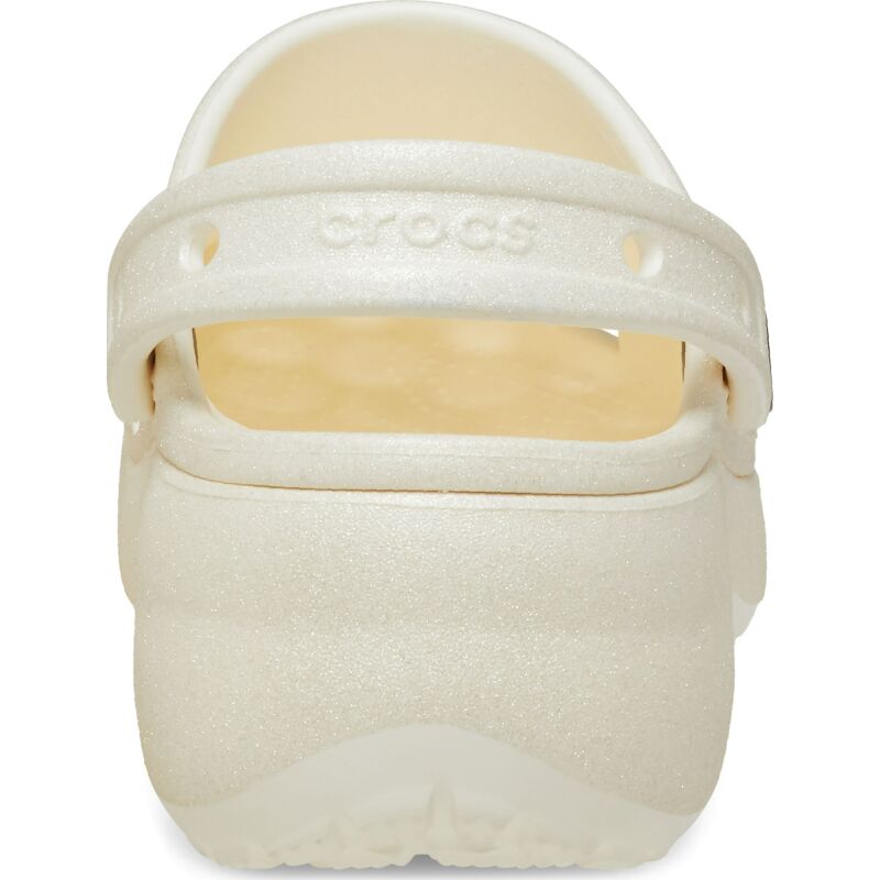 Crocs™ Classic Platform Glitter Clog Women's Chalk