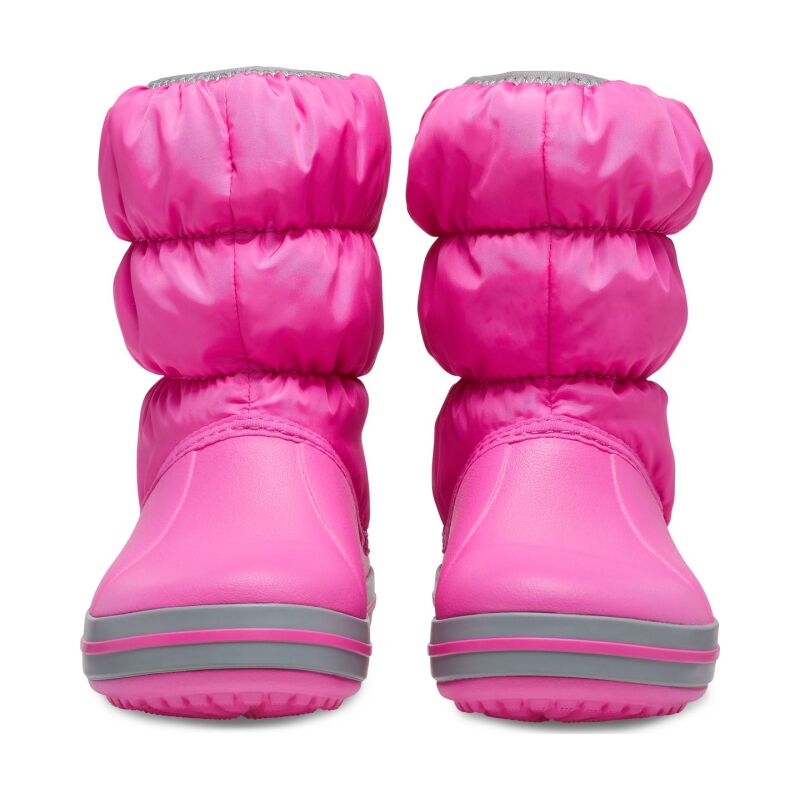 Crocs™ Kids' Winter Puff Boot Electric Pink/Light Grey