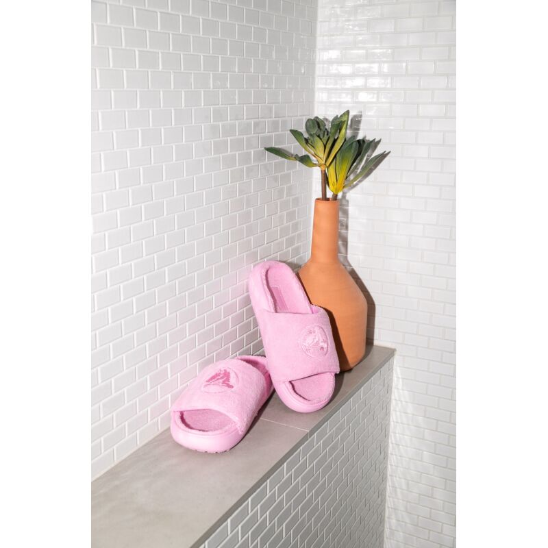 Crocs™ Classic Towel Slide Pink Tweed