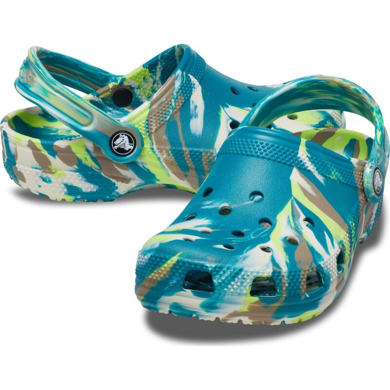 Crocs™ Classic Marbled Clog Kid's 206838 Limeade/Multi