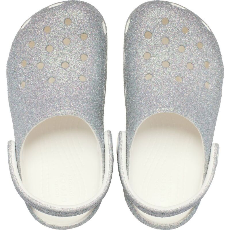 Crocs™ CLASSIC IRIDESCENT GLITTER CLOG KID'S 210986 White