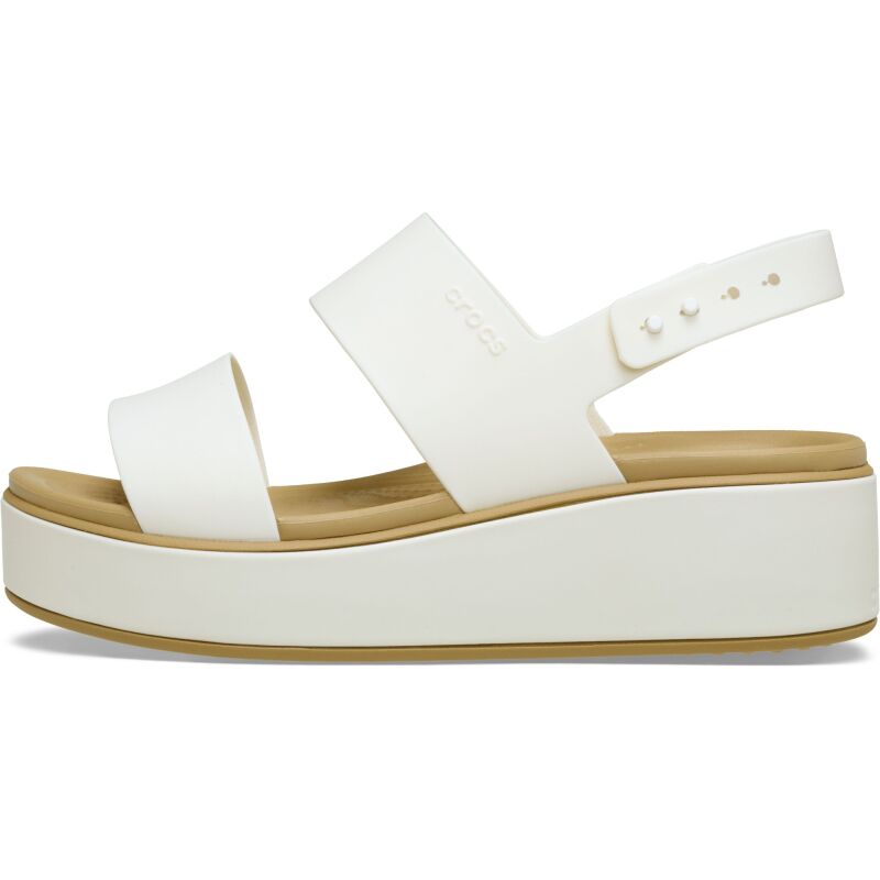 Crocs™ Brooklyn Low Wrap Wedge Chalk/Tan
