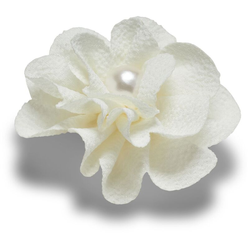 Crocs™ Jibbitz White Fabric Flower With Pearl 
