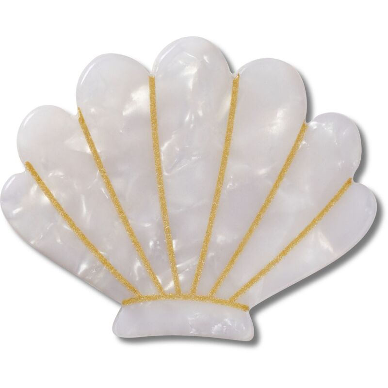 Crocs™ Jibbitz White And Gold Seashell 