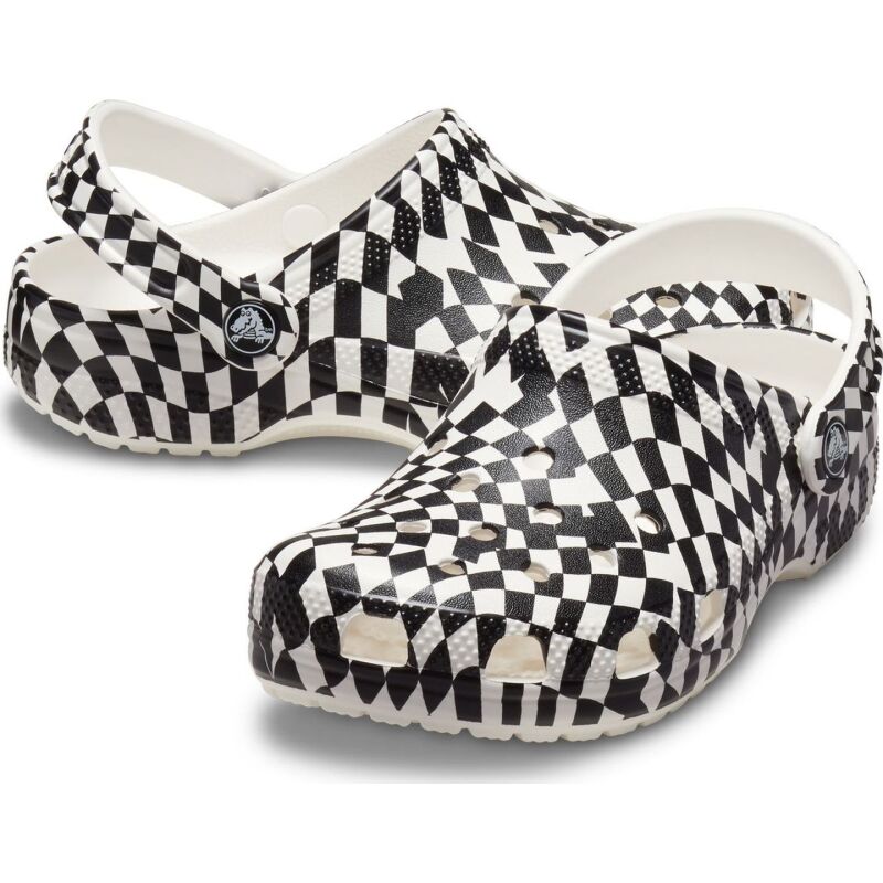 Crocs™ Classic Warped Checker Clog Kid's White/Black