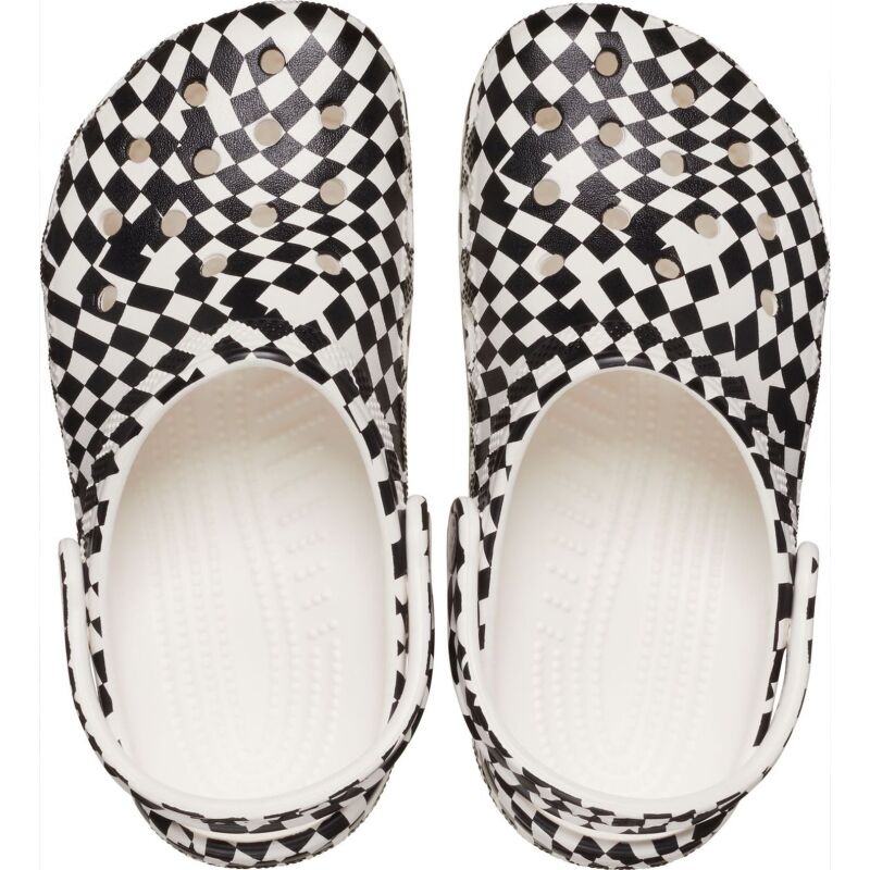 Crocs™ Classic Warped Checker Clog Kid's White/Black
