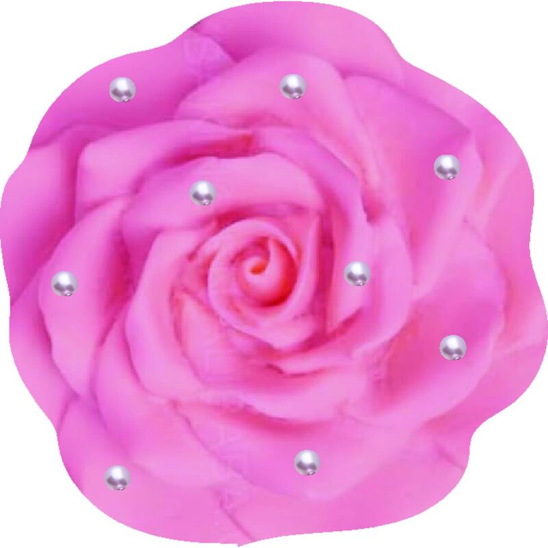 Crocs™ Jibbitz Pink Rose With Pearls 