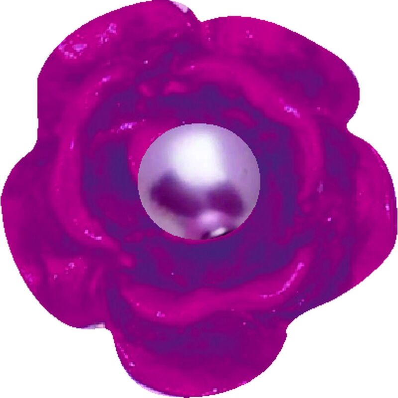 Crocs™ Jibbitz Pink Flower With Pearl Center 