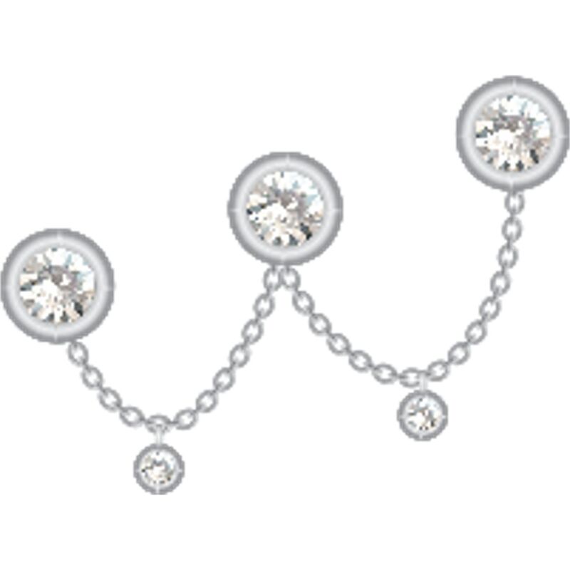 Crocs™ Crocs Jibbitz Silver Triple SMT Gem Chain 