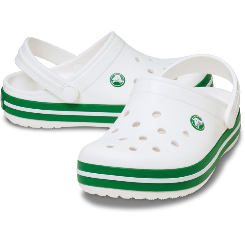 Crocs™ Crocband Clog Kids' White/Green Ivy