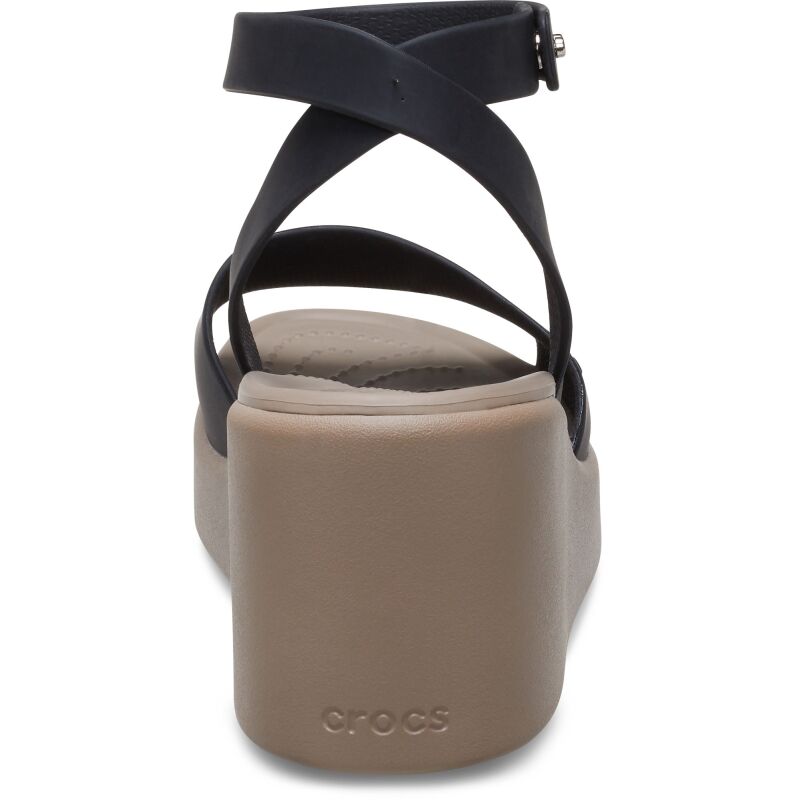Crocs™ Brooklyn Ankle Strap Wedge Black/Mushroom