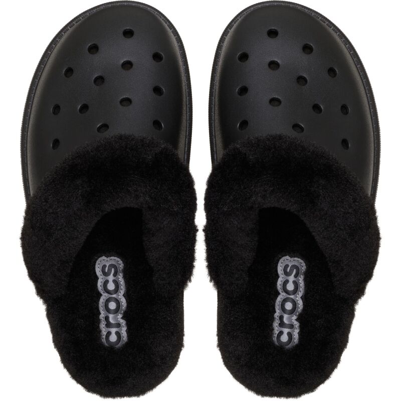 Crocs™ Classic Fuzz Scuff Black
