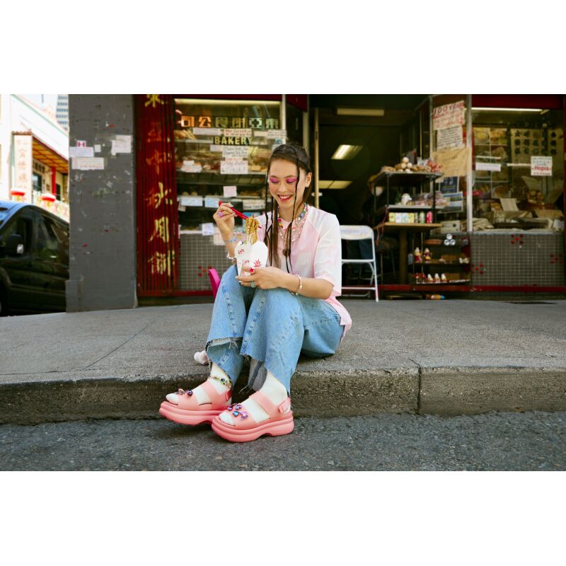 Crocs™ Soho Frosted Y Strap Sandal Guava