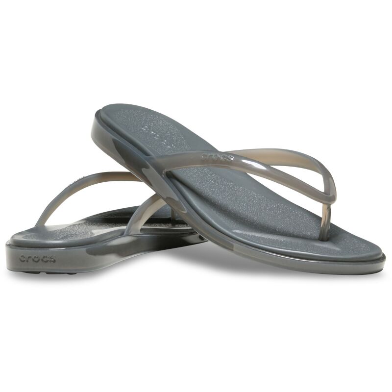 Crocs™ Miami Jelly Round Toe Flip Women's Carbon Jelly