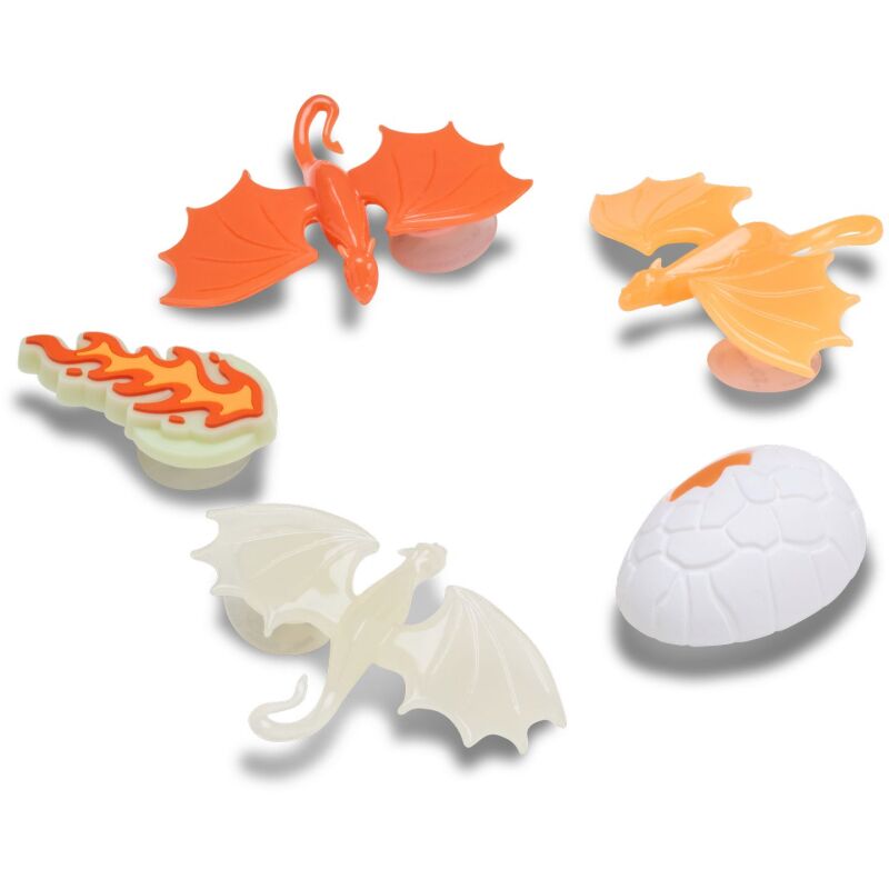 Crocs™ Jibbitz Glow In The Dark Dragon 5 Pack 