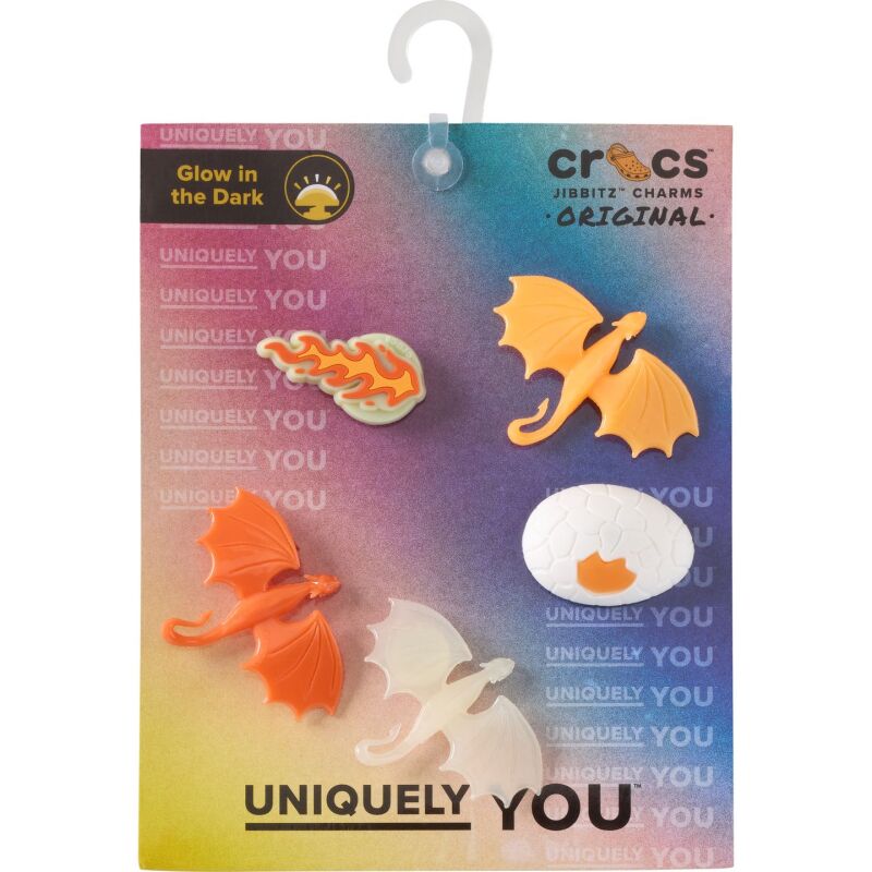 Crocs™ Jibbitz Glow In The Dark Dragon 5 Pack 