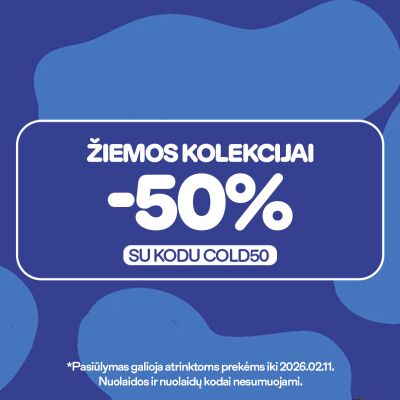 50% atrinktai žiemos kolekcijai