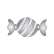 Crocs™ Crocs Jibbitz Silver SMT Gem Candy Piece 198445376740 