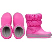 Crocs™ Winter Puff Boot Kids' Electric Pink/Light Grey