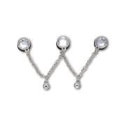 Crocs™ Crocs Jibbitz Silver Triple SMT Gem Chain 