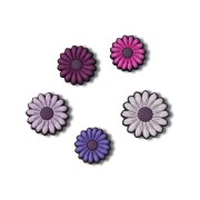 Crocs™ Jibbitz  Mixed Purple  Florals 5 Pack Multi