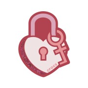 Crocs™ Crocs Jibbitz Heart Locket and Key 198445377143 