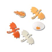 Crocs™ Jibbitz Glow In The Dark Dragon 5 Pack 