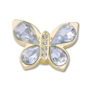 Crocs™ Jibbitz Gold Gem Butterfly 