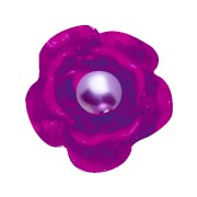Crocs™ Jibbitz Pink Flower With Pearl Center 