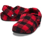 Crocs™ Classic Buff Check Cozzzy Slipper Varsity Red/Black