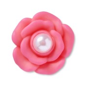 Crocs™ Jibbitz Pink Flower With Pearl Center 