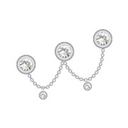 Crocs™ Crocs Jibbitz Silver Triple SMT Gem Chain 