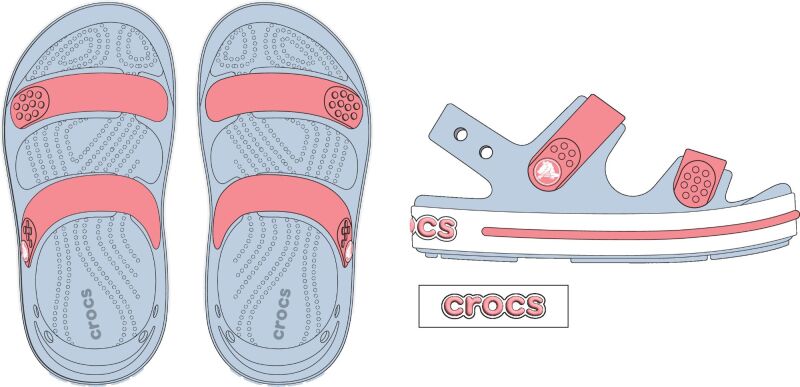 Crocs™ Crocband Cruiser Sandal Kids' Blue Frost/Guava